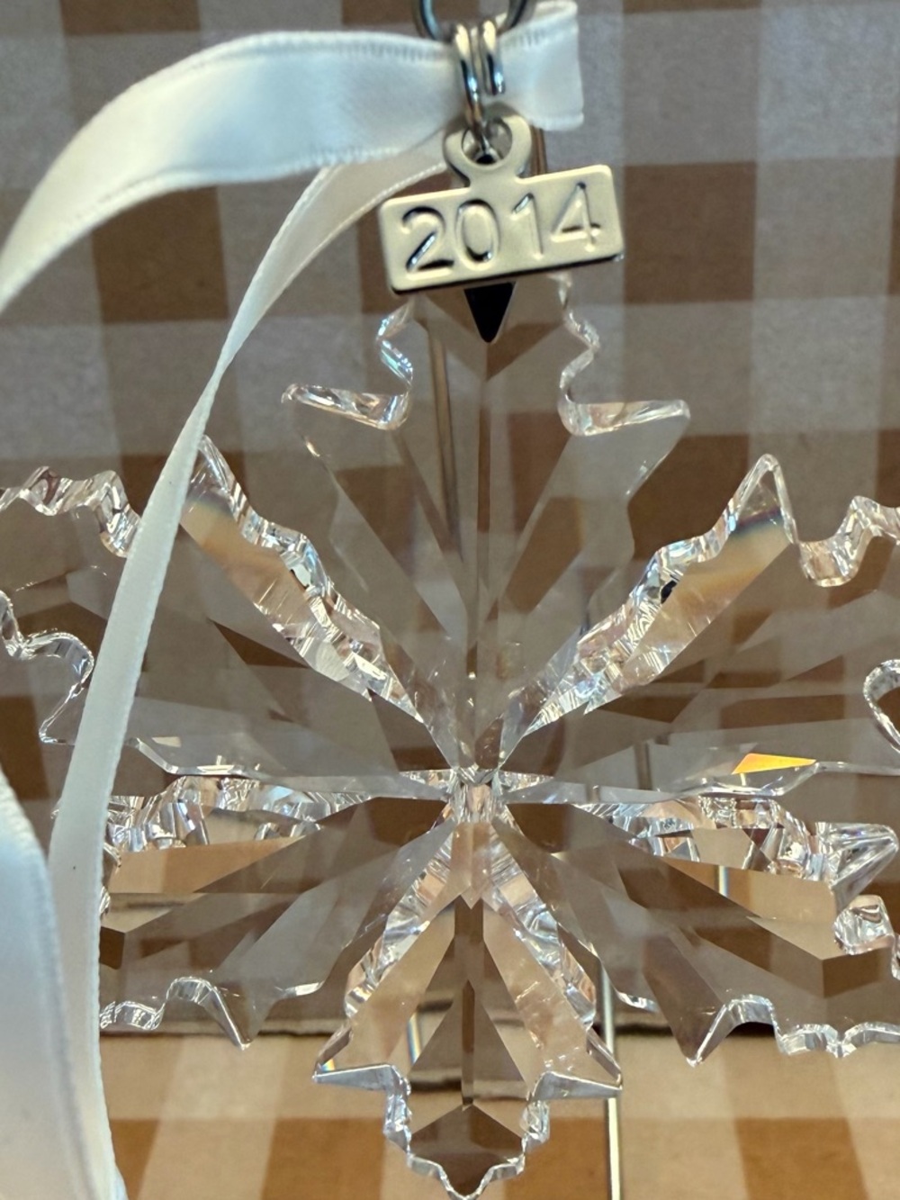 Swarovski 2014 SNOWFLAKE STAR Christmas Ornament Crystal In Box - Picture 4 of 9